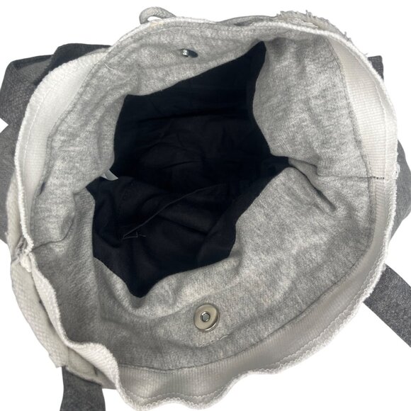 West Virginia University Hoodie Tote Bag Purse Gray Yellow Snap Closure - Picture 6 of 8